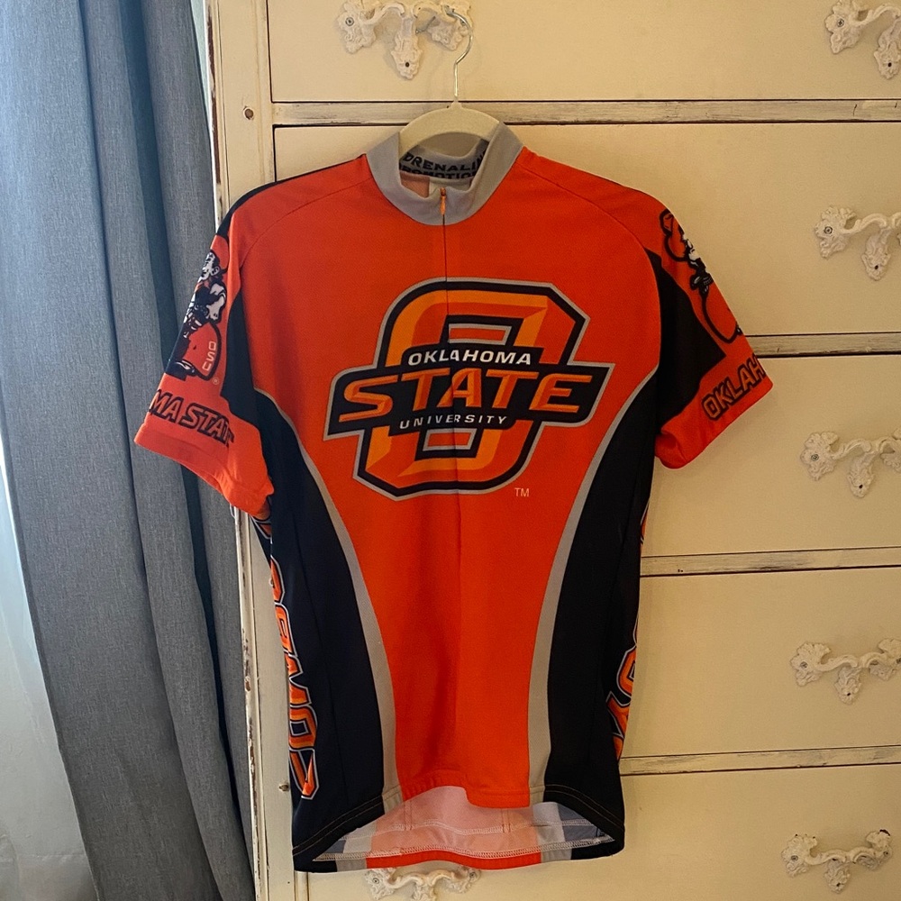 Oklahoma State University Men's Orange Cycling Shirt